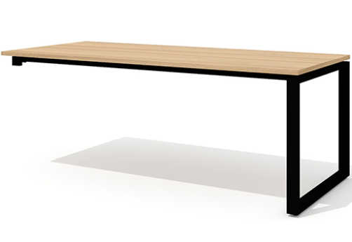 Стол руководителя к опорной тумбе Некста Директ, цвет вяз + черный