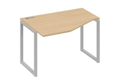 Стол эргономичный левый Мира Одри, цвет натуральный дуб + серый