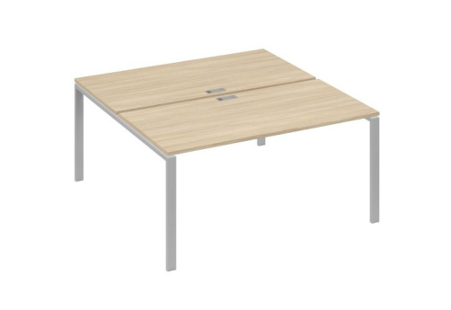 Рабочая станция (2х160) Мира Нумо, цвет дуб скандинавский + серый