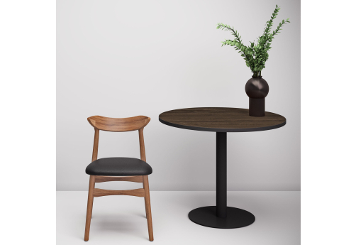 Стол обеденный круглый Мальта, цвет брауни