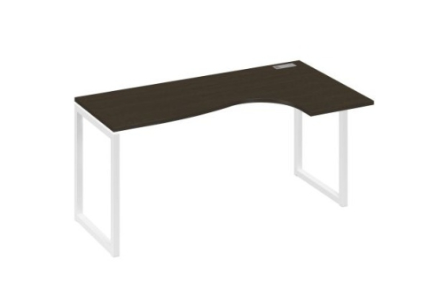 Стол эргономичный правый Мира Одри, цвет венге + белый