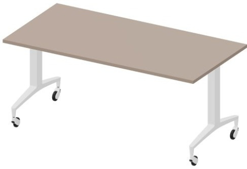 Стол мобильный складной Смит Конференц, цвет тортора + белый