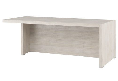 Стол письменный с асимметричными опорами (левый), цвет светлый дуб