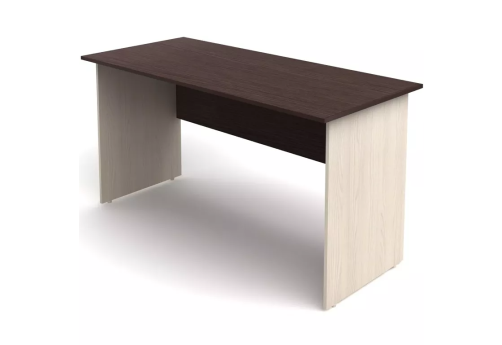Стол рабочий, цвет венге + дуб молочный