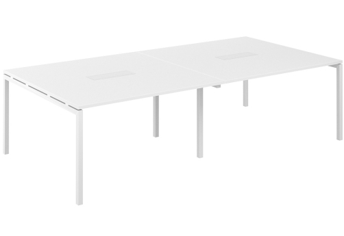 Стол переговорный Индиго Форт, цвет белый + белый