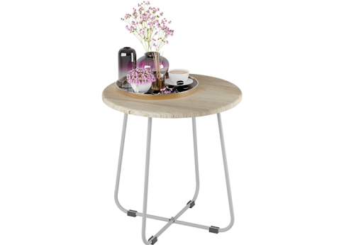 Журнальный стол Лето 1097, цвет дуб сонома + металлик