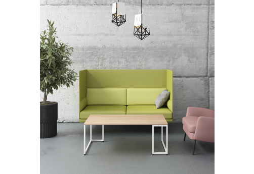 Стол журнальный Мейлон, цвет светлый дуб + белый