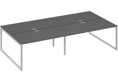 Рабочая станция (4х160) Мира Одри, цвет антрацит премиум + серый