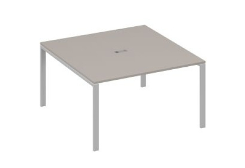 Стол для переговоров квадратный Мира Нумо, цвет мокко премиум + серый