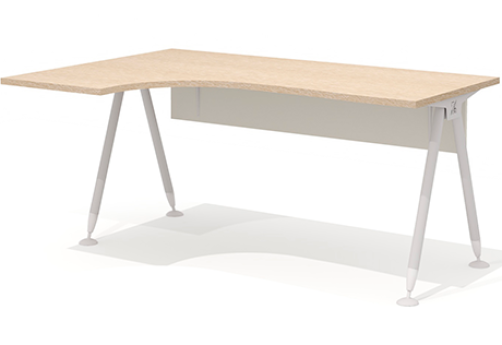 Стол эргономичный на металлокаркасе левый Джерси, цвет дуб