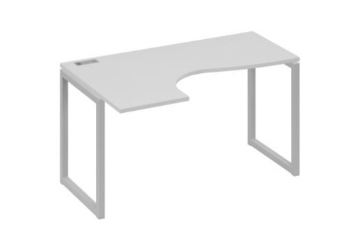 Стол эргономичный левый Мира Одри, цвет серый + серый