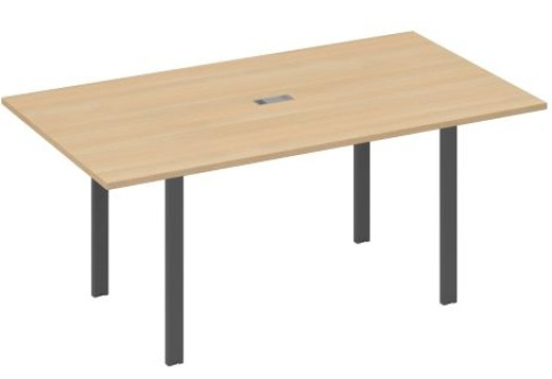 Стол для переговоров прямоугольный Мира Нумо, цвет натуральный дуб + антрацит
