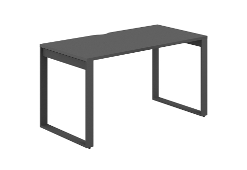 Стол рабочий с вырезом Фламинго, цвет антрацит + антрацит