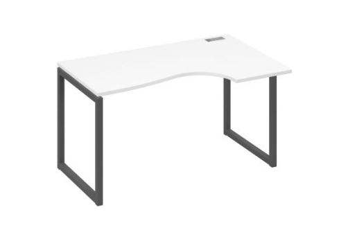Стол эргономичный правый Мира Одри, цвет белый премиум + антрацит