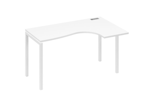 Стол эргономичный правый Классика Мира Лофт, цвет белый премиум + белый