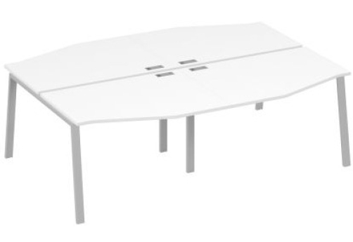 Станция рабочая эргономичная 4х120 Мира Трио, цвет белый премиум + серый