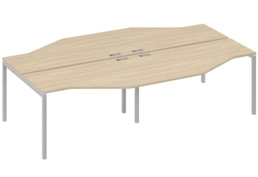 Рабочая станция эргономичная 4х140 Техно Мира Лофт, цвет дуб скандинавский + серый