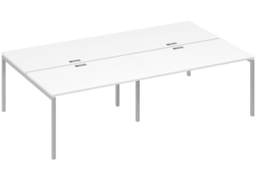 Рабочая станция 4х140 Мира Лофт, цвет белый премиум + серый