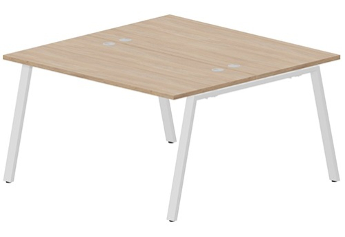 Стол составной на 2 рабочих места (4 заглушки) Сильвана, цвет светлый дуб