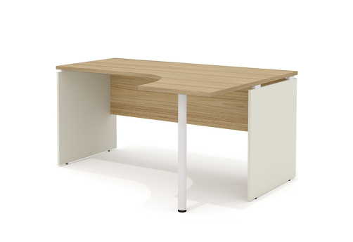 Стол рабочий эргономичный с опорой (правый) Некста, цвет вяз + беж