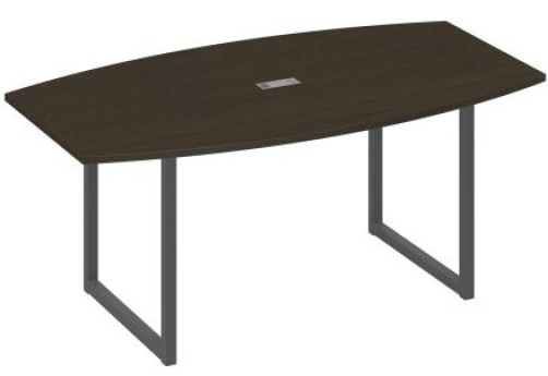 Стол для переговоров фигурный Мира Одри, цвет венге + антрацит