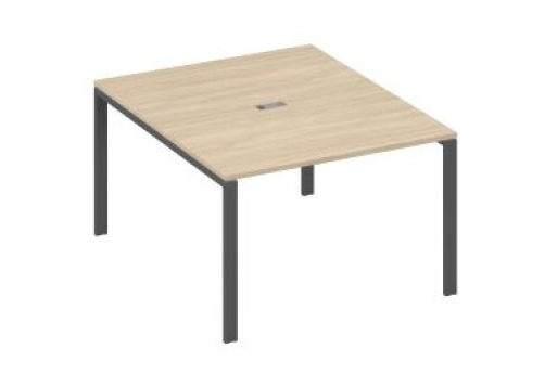 Стол для переговоров прямоугольный Мира Нумо, цвет дуб скандинавский + антрацит