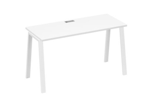 Стол письменный Мира Трио, цвет белый премиум + белый