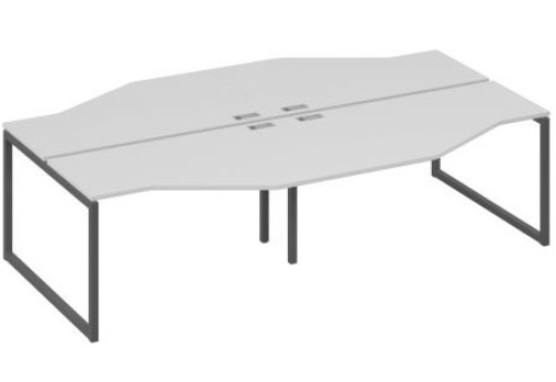 Рабочая станция эргономичная (4х140) Мира Одри, цвет серый + антрацит