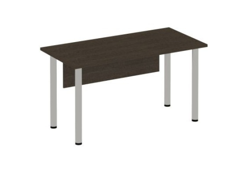 Стол письменный на хромированных опорах с экраном Тарли Хром, цвет венге