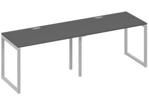 Рабочая станция (2х120) Мира Одри, цвет антрацит премиум + серый