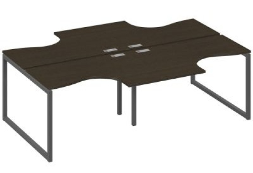 Рабочая станция эргономичная (4х120) Мира Одри, цвет венге + антрацит
