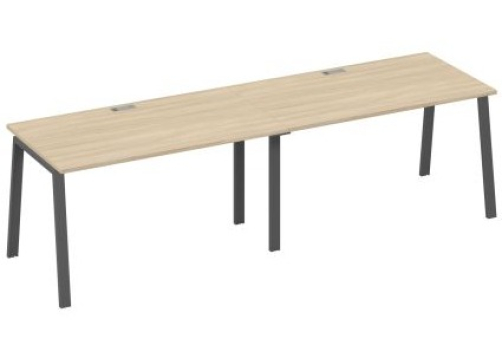 Рабочая станция 2х140 Мира Трио, цвет дуб скандинавский + антрацит