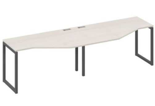 Рабочая станция эргономичная (2х140) Мира Одри, цвет дуб шамони + антрацит