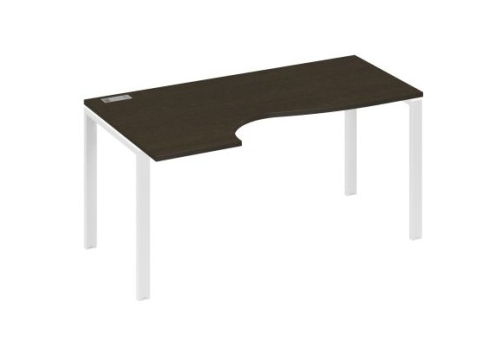 Стол эргономичный левый Мира Нумо, цвет венге + белый