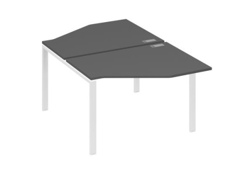 Рабочая станция эргономичная (2х120) Мира Нумо, цвет антрацит премиум + белый