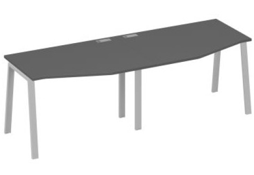 Станция рабочая эргономичная 2х120 Мира Трио, цвет антрацит премиум + серый