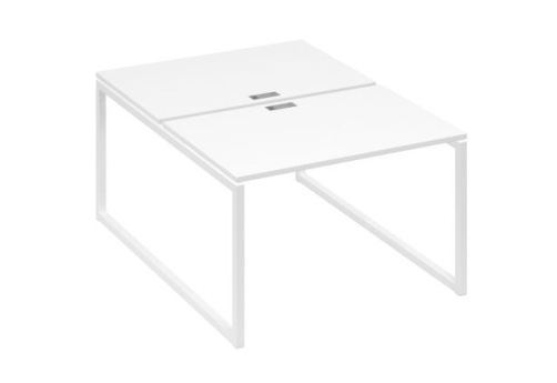 Рабочая станция (2х120) Мира Одри, цвет белый премиум + белый