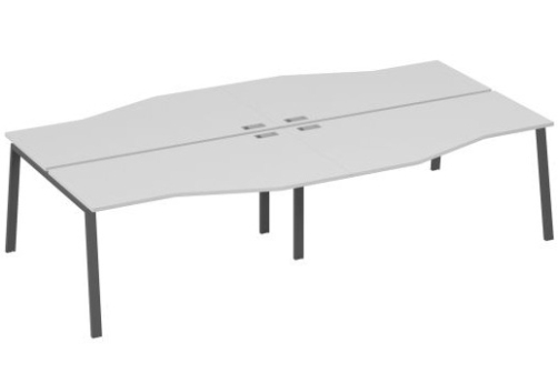 Станция рабочая эргономичная 4х160 Мира Трио, цвет серый + антрацит