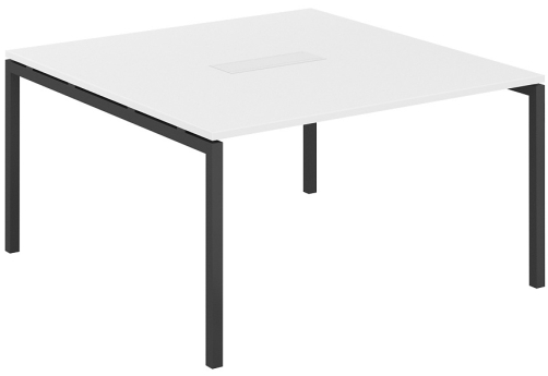 Стол переговорный Индиго Форт, цвет белый + антрацит