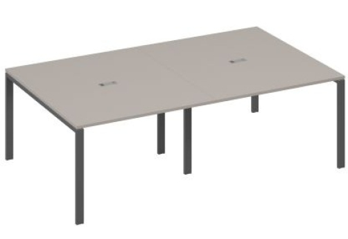 Стол для переговоров прямоугольный Мира Нумо, цвет мокко премиум + антрацит