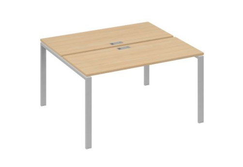 Рабочая станция (2х140) Мира Нумо, цвет натуральный дуб + серый