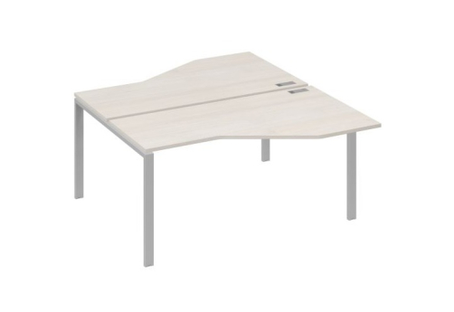 Рабочая станция эргономичная (2х160) Мира Нумо, цвет дуб шамони + серый