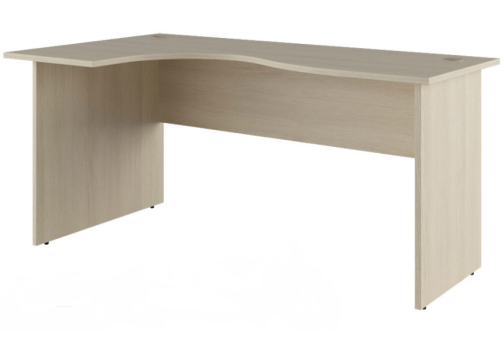 Стол эргономичный левый, цвет дуб светлый