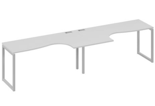 Рабочая станция эргономичная (2х160) Мира Одри, цвет серый + серый