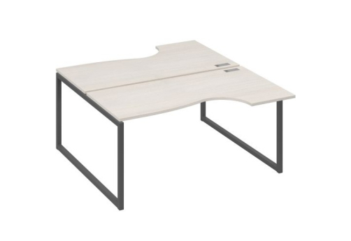 Рабочая станция эргономичная (2х160) Мира Одри, цвет дуб шамони + антрацит