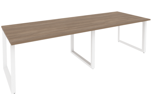 Стол для переговоров (2 столешницы), цвет дуб Аризона + белый