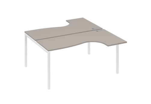 Рабочая станция эргономичная 2х160 Классика Мира Лофт, цвет мокко премиум + белый