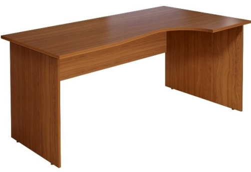 Стол криволинейный правый, цвет орех