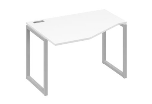 Стол эргономичный левый Мира Одри, цвет белый премиум + серый