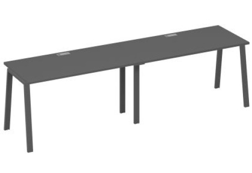 Рабочая станция 2х140 Мира Трио, цвет антрацит премиум + антрацит